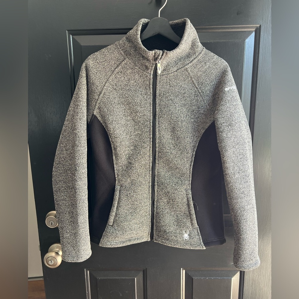 Spyder Women's Black and Gray Ski Jacket